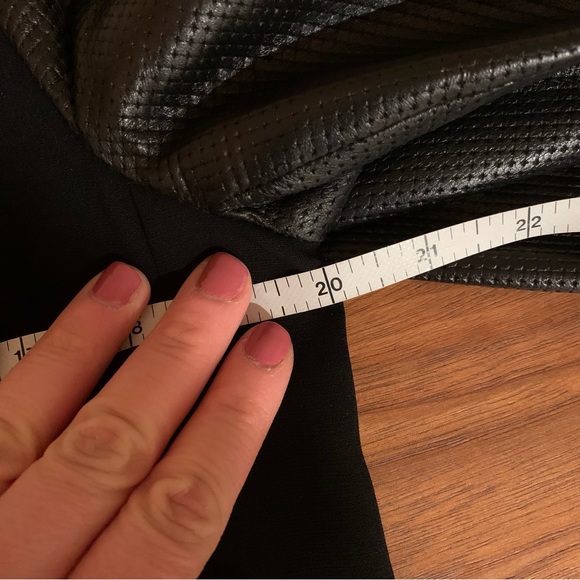 Rag & Bone for Intermix Black Blazer with Leather Sleeves - 8 - Picture 10 of 12